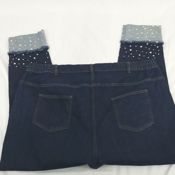 Joanna Hope Jeans with Cuffed Embellishments Size 22.  0085 - Picture 7 of 9